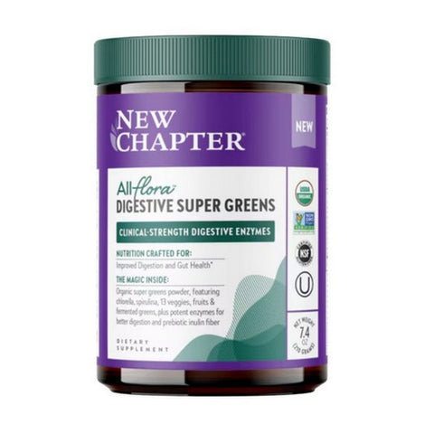 All Flora Digestive Super Greens 210 Grams by New Chapter