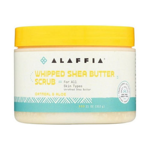 Whipped Shea Butter Scrub Oatmeal And Aloe 11 Oz by Alaffia