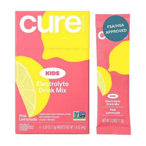 Kids Hydration Mix Pink Lemonade 1.6 Oz by Cure Hydration