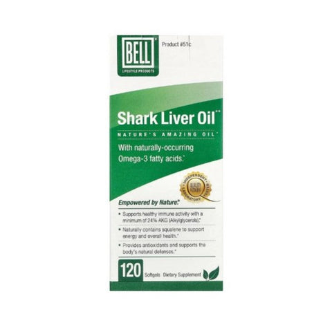 Shark Liver Oil 120 Softgels by Bell Lifestyle