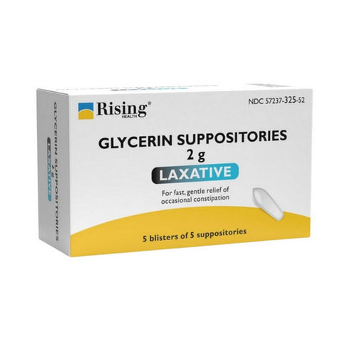 Glycerin Suppositories Laxative 25 Count by Rising Pharmaceuticals