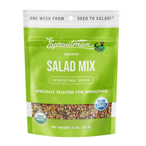 Organic Salad Mix Sprouting Seed 3 Oz by Sproutman