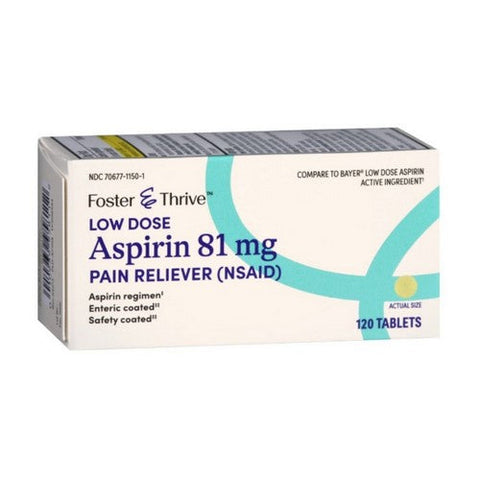 Foster And Thrive, Low Dose Aspirin, 81 Mg, 120 Tabs