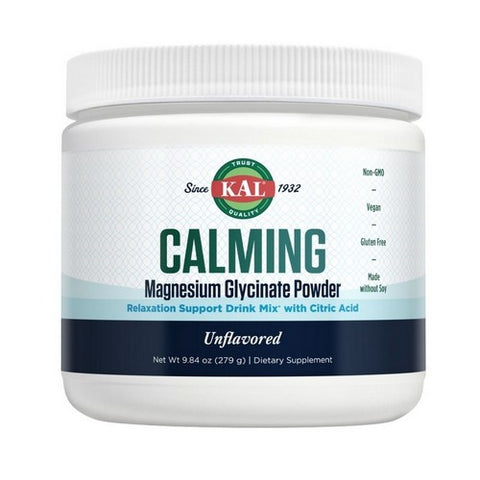 Calming Magnesium Glycinate Powder Unflavored 9.84 Oz by Kal