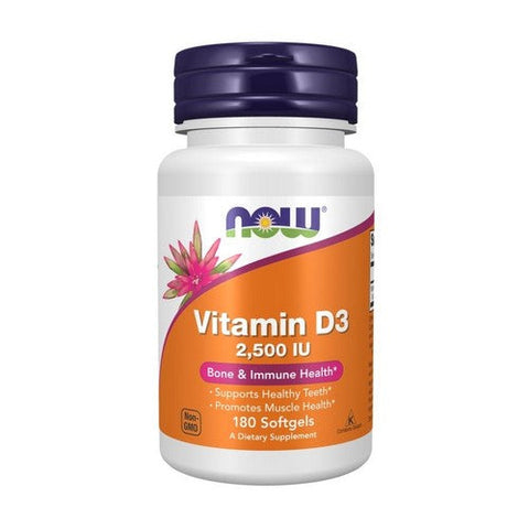 Now Foods, Vitamin D3, 2500 IU, 180 Softgels