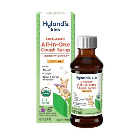 Hylands, Organic Kids Grape All-In-One Cough Syrup Daytime, 4 Oz Hylands