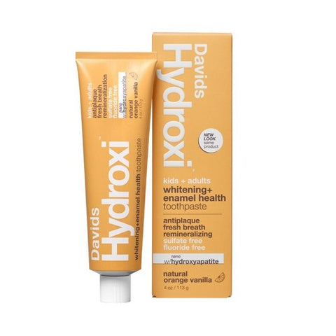 Davids, Kids Plus Adults Toothpaste With Nano-Hydroxyapatite Orange Vanilla, 4 Oz Davids