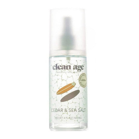 Clean Age, Deodorant Plus Body Spray Cedar And Sea Salt, 4 Oz Clean Age