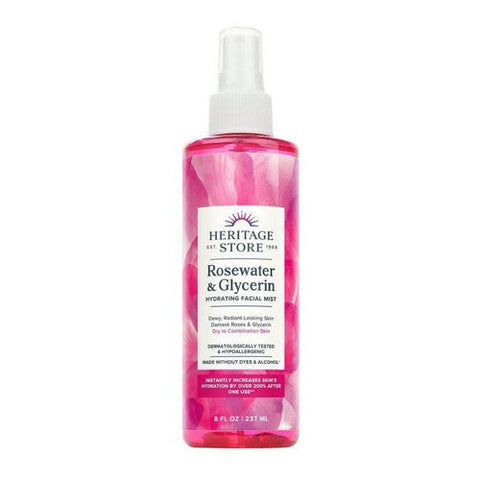 Heritage Store, Rosewater And Glycerin With Atomizer, 8 Oz Heritage Store
