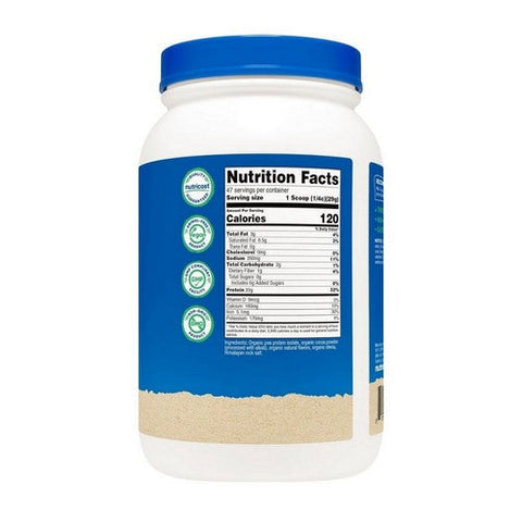 Nutricost, Organic Pea Protein Isolate Powder Chocolate, 3 Lbs