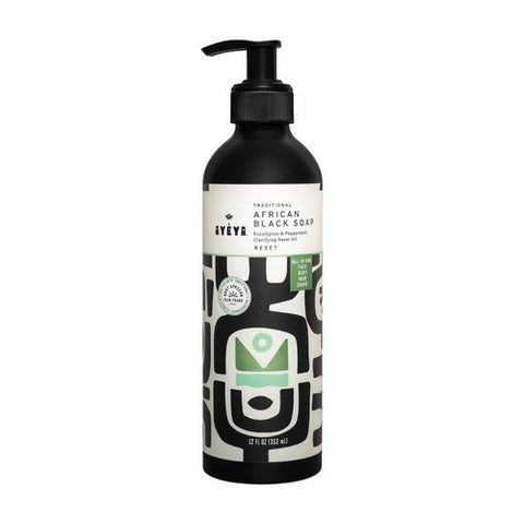 Traditional African Black Liquid Soap Reset 12 Oz by Ayeya