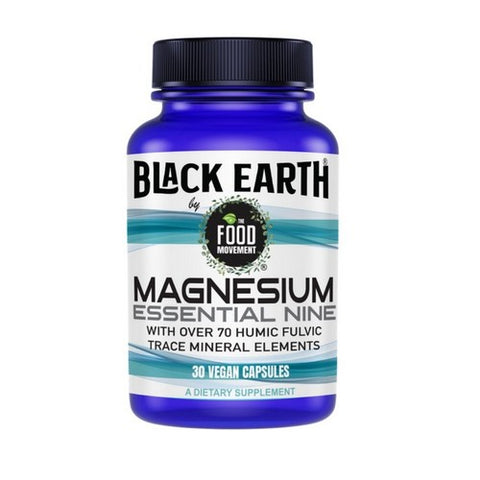 Black Earth Magnesium Essential 9 30 Veg Caps by The Food Movement Co.