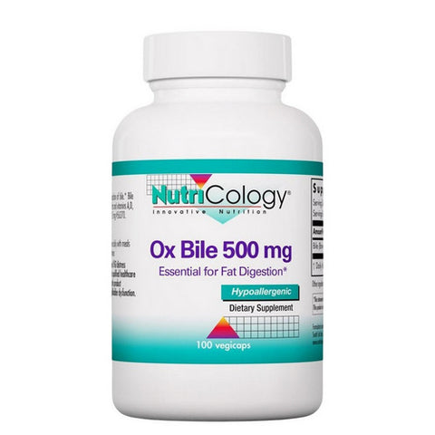Nutricology/ Allergy Research Group, Ox Bile, 500 mg, 100 Caps