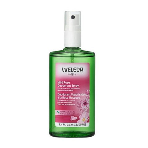 Weleda, Deodorant 24 Hour Spray Wild Rose, 3.4 Fl Oz