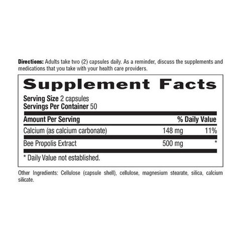 Country Life, Bee Propolis, 500 MG, 100 Caps