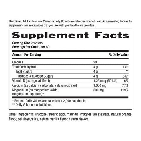 Country Life, Calcium with Magnesium Wafers, 120 Wafers