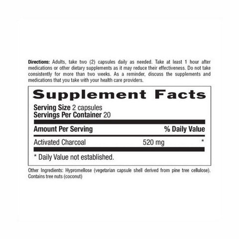 Country Life, Charcoal, 260 MG, 100 Caps