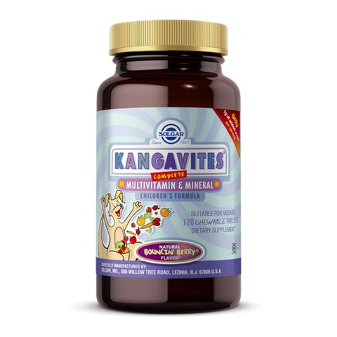 Solgar, Kangavites Multivitamin and Mineral, Chewable  - Bouncin' Berry Flavor 120 Tabs
