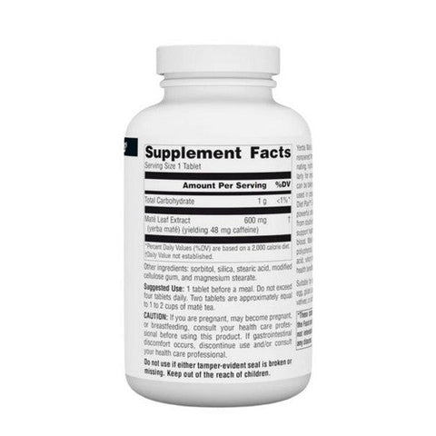 Source Naturals, Yerba Mate, 600 Mg, 180 tabs