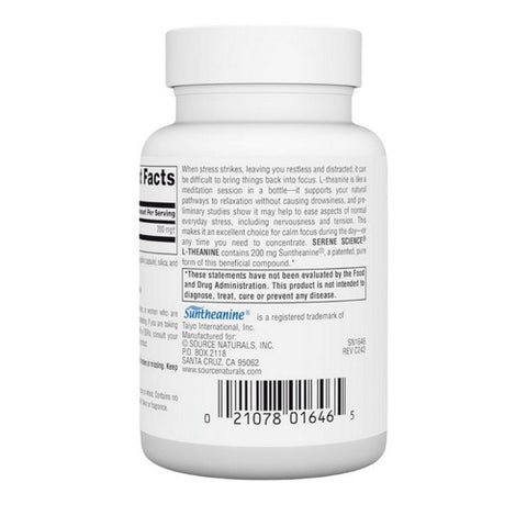 Source Naturals, L-Theanine, 200 mg, 60 Caps