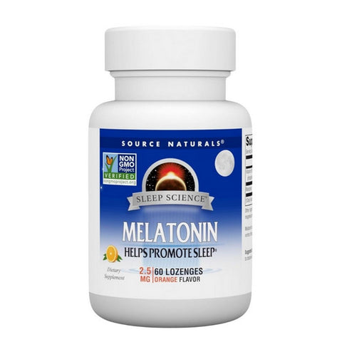 Source Naturals, Sleep Science Melatonin Orange, 2.5 mg, Sublingual Orange 60 Tabs Source Naturals