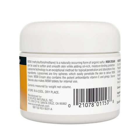 Source Naturals, MSM Joint Response Cream, 2 Oz