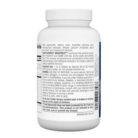 Source Naturals, Sleep Science Nightrest With Melatonin, 100 Tabs
