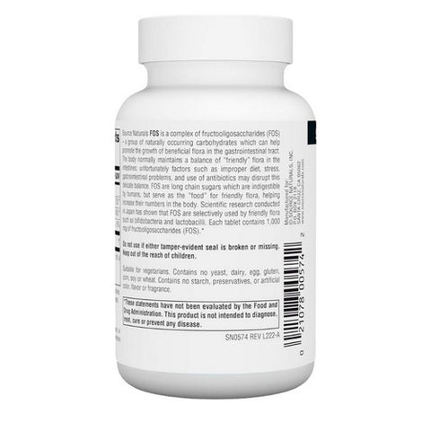 Source Naturals, FOS (Fructooligosaccharides), 1000 MG, 50 Tabs
