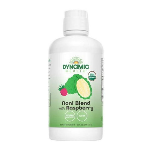 Dynamic Health Laboratories, Organic Tahitian Noni Raspberry Flavor, 32 Oz