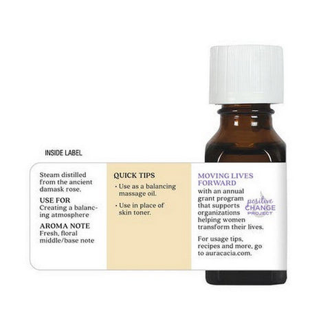 Aura Cacia, Precious Essentials Oil, Rose Otto W/Jojoba 0.5 Fl Oz