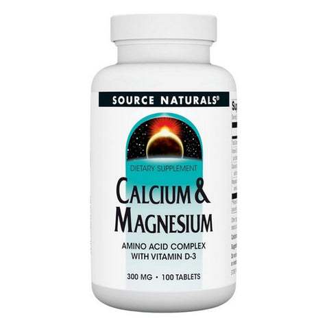 Source Naturals, Calcium and Magnesium, 300 mg, 100 Tabs