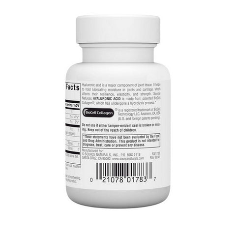 Source Naturals, Hyaluronic Acid, 50 mg, 30 Tabs
