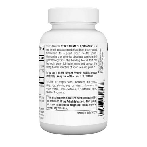 Source Naturals, Vegetarian Glucosamine, 750 mg, 60 Tabs