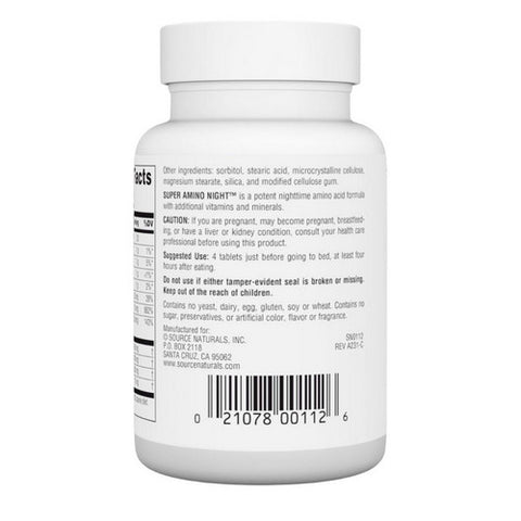 Source Naturals, Super Amino Night, 60 Caps