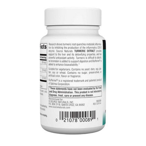 Source Naturals, Turmeric Extract, 100 Tabs Source Naturals