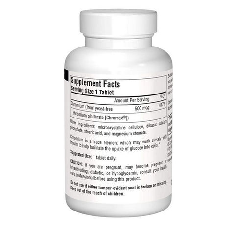 Source Naturals, Ultra Chromium Picolinate 500, 500 mcg, 60 Tabs