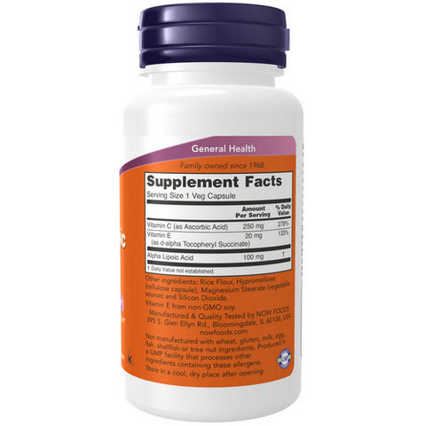 Now Foods, Alpha Lipoic Acid, 100 mg, 60 Vcap