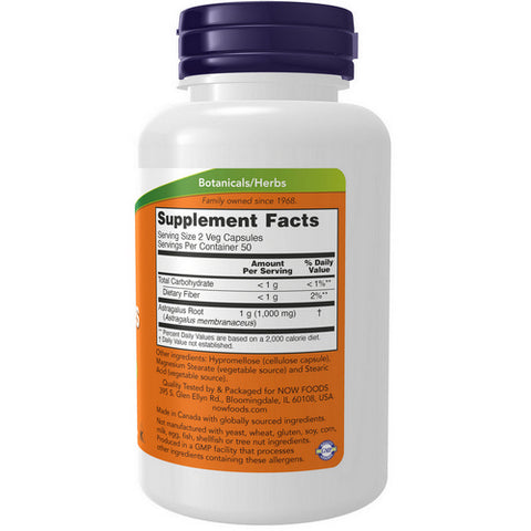 Now Foods, Astragalus, 500 mg, 100 Caps