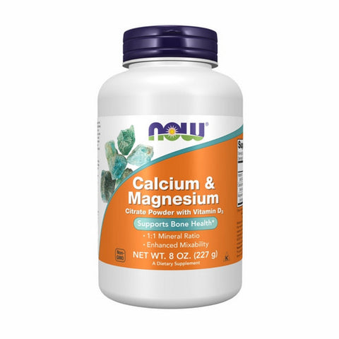 Now Foods, Calcium And Magnesium Powder, w/CITRATE POWDER, 8 Oz