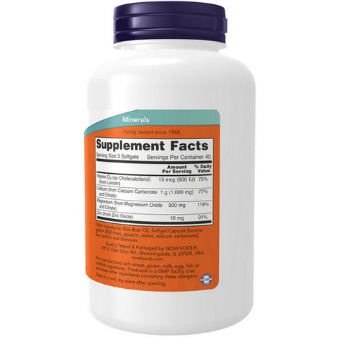 Now Foods, Calcium & Magnesium, 120 Softgels
