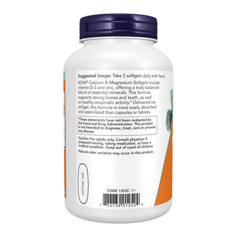 Now Foods, Calcium & Magnesium, 240 Softgels