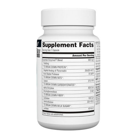 Source Naturals, Daily Essential Enzymes, 500 mg, 60 Caps