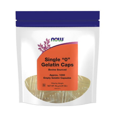 Now Foods, Single "0" Gelatin Caps, 1000 Empty Caps