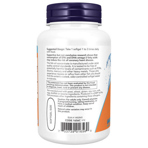 Now Foods, Molecularly Distilled Omega-3, 90 Sgels