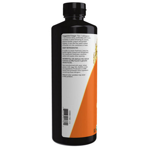 Now Foods, Organic Flax Seed Oil, 24 oz Now Foods