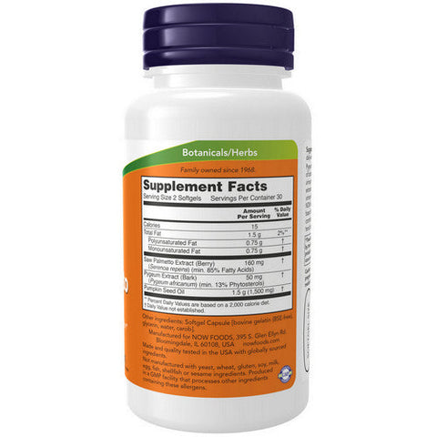 Now Foods, Pygeum & Saw Palmetto Extract, 25 mg/80 mg, 60 Sgels Now Foods
