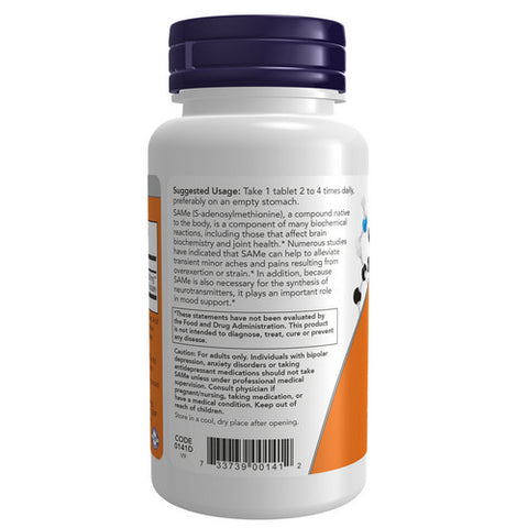 Now Foods, Sam-E, 400 mg, 60 Tabs