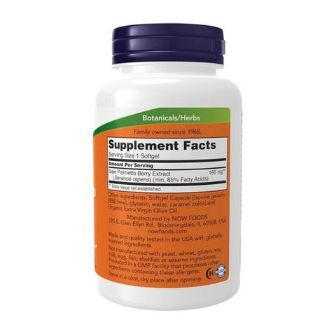 Now Foods, Saw Palmetto Extract, 160 mg, 240 Softgels