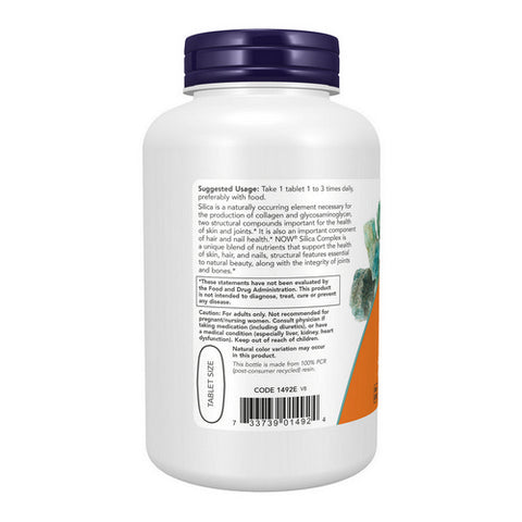 Now Foods, Silica Complex, 500 mg, 180 Tabs