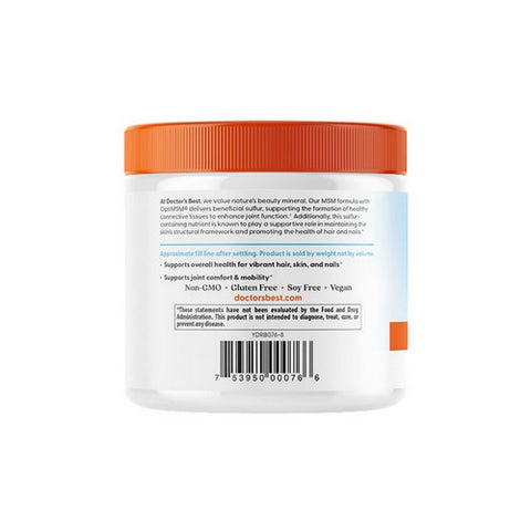 Doctors Best, MSM Powder With OptiMSM, 250 Grams